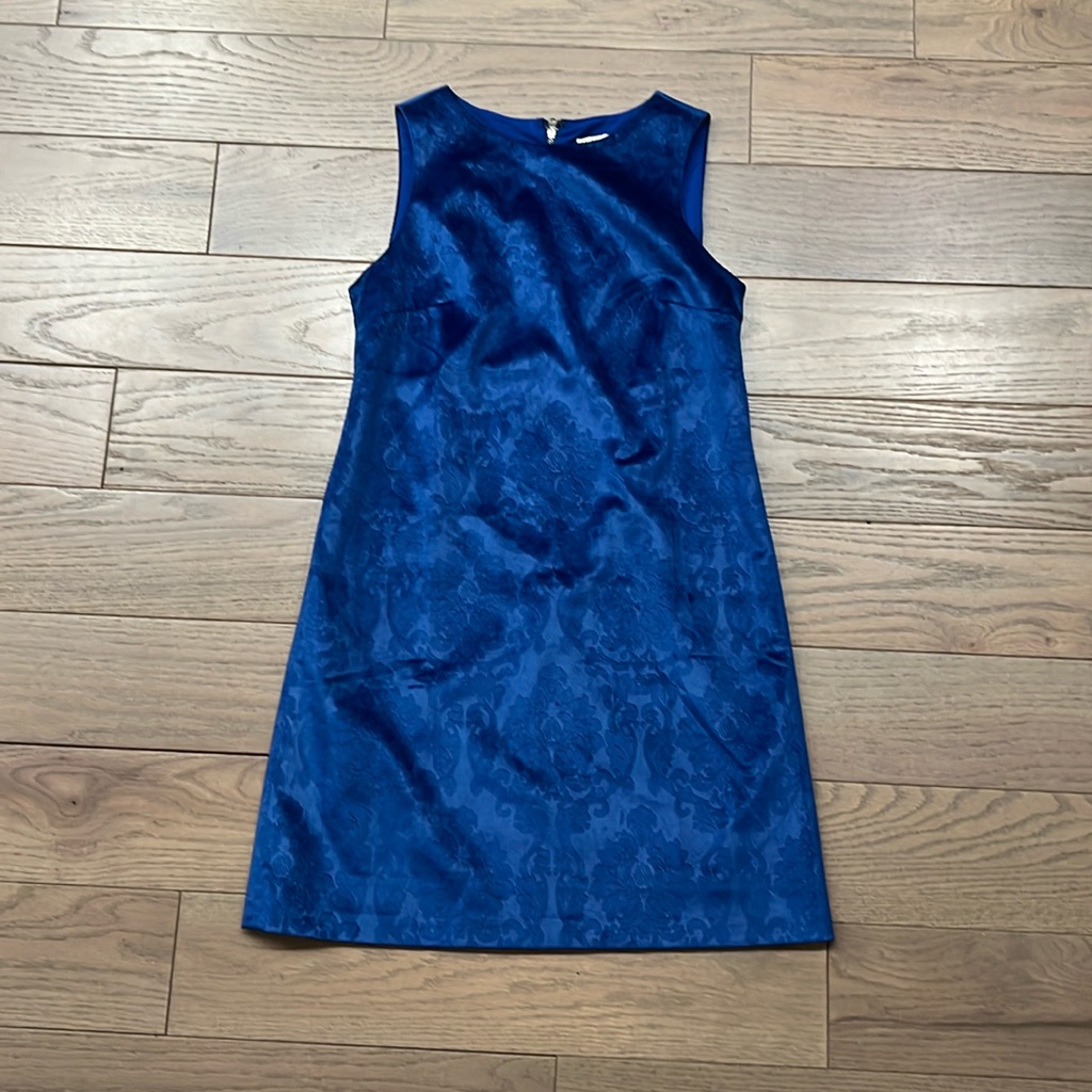 Alice Olivia Blue Velvet Dress, Size Us4, Nwot